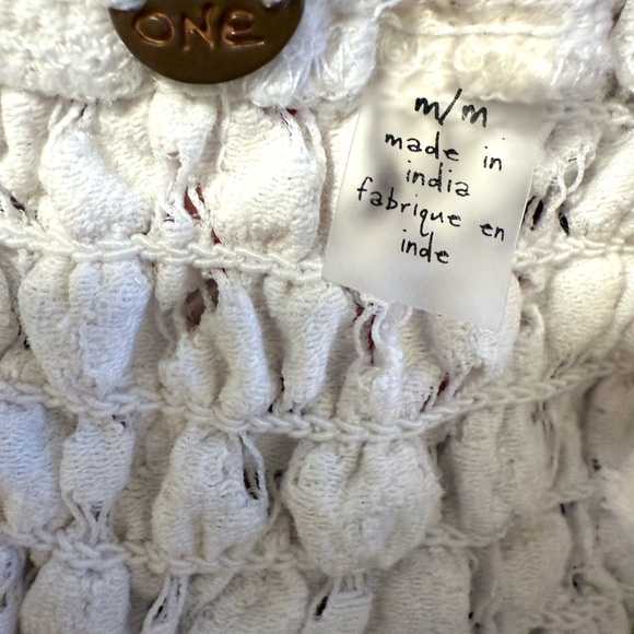 Free People Women’s Adela Bralette Top, Size Medium, White Lace Boho Crop Tank - Picture 6 of 7